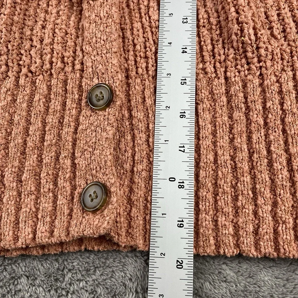 Lauren Conrad‎ Sweater Womens XS Orange Long Sleeve Button Up - Picture 13 of 13